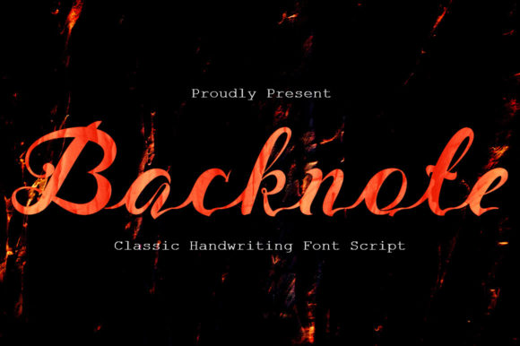 Backnote: A Handwritten Font for Elegant Design