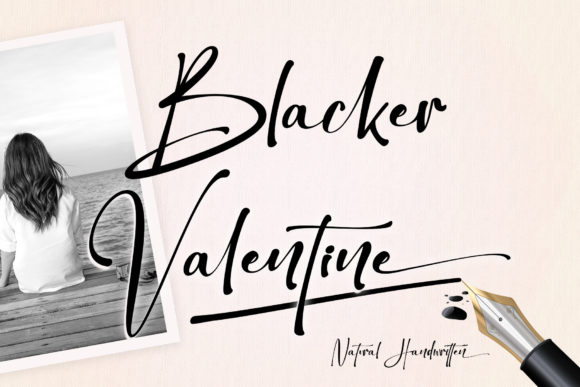 Blacker Valentine Font for Creative Makers