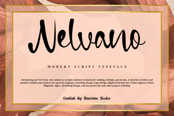 Nelvano: A Flowing Script for Elegant Design